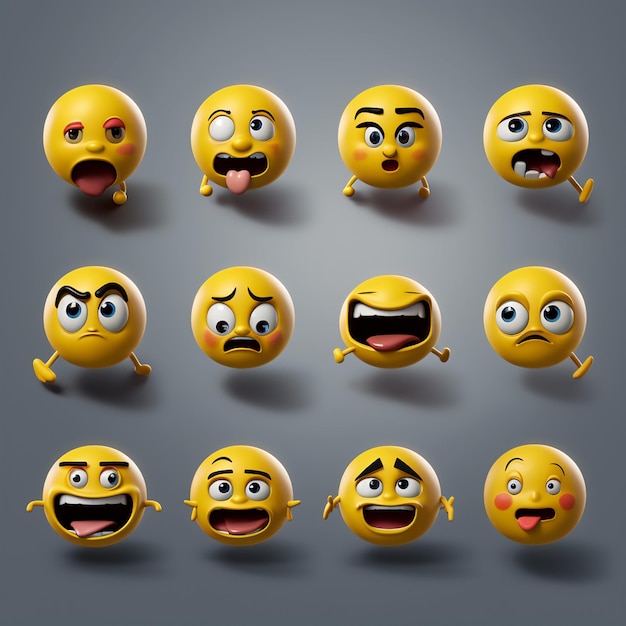 Ein süßes 3D-Emoji