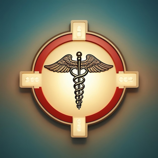 ein Symbol mit einem Kreuz darauf, auf dem steht "medizinisches Symbol"