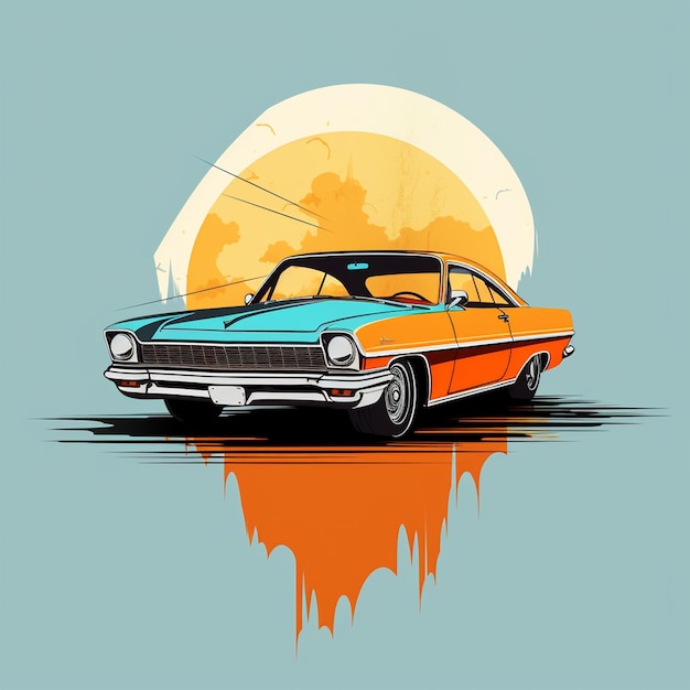 Ein T-Shirt-Design für Fahrzeuge und Fahrräder