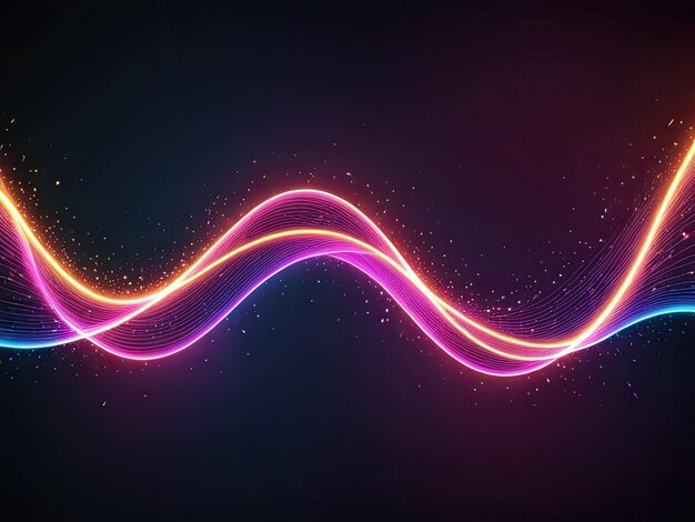 Ein Tanz von Licht und Farben Leuchtwellen mit generativer KI