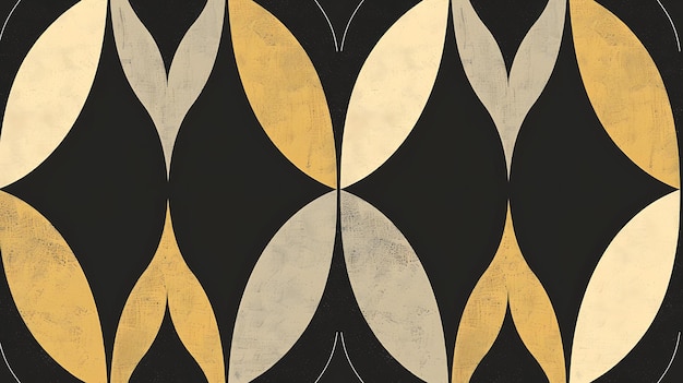 ein Tapet mit einem goldenen und schwarzen Muster