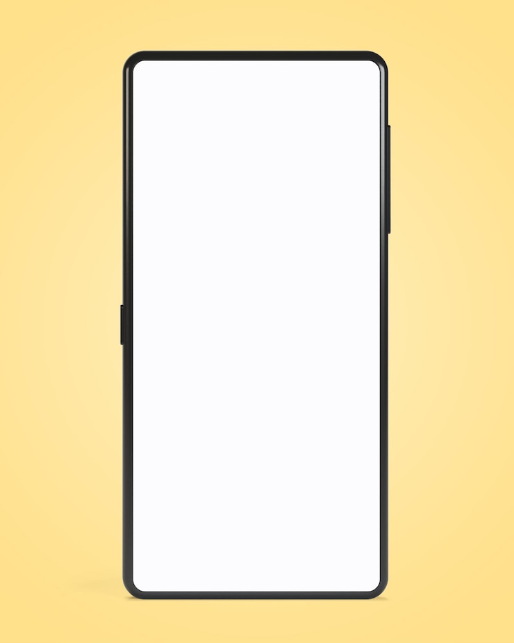Foto ein telefon mit einem leeren weißen bildschirm 3d-darstellung