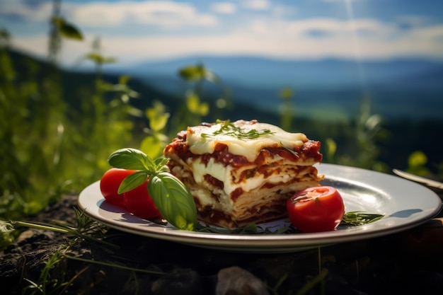 Ein Teller Lasagne