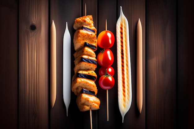 Ein Teller mit Essen mit einem Kebab darauf