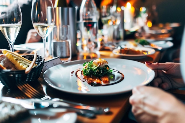 Ein Teller mit Essen mit einer Gabel und einer Schüssel mit Essen darauf