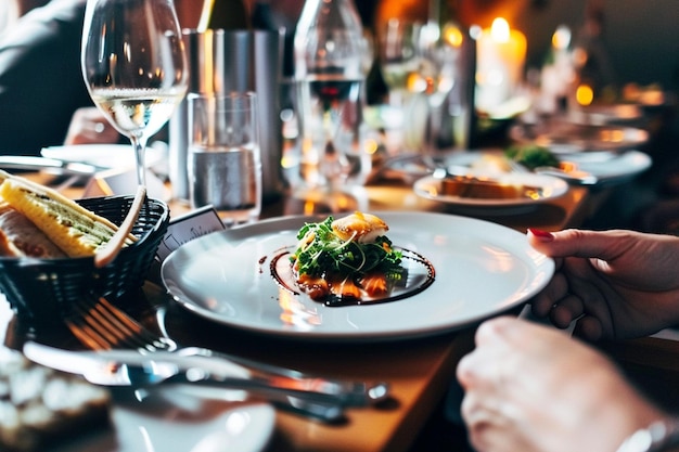 Ein Teller mit Essen mit einer Gabel und einer Schüssel mit Essen darauf