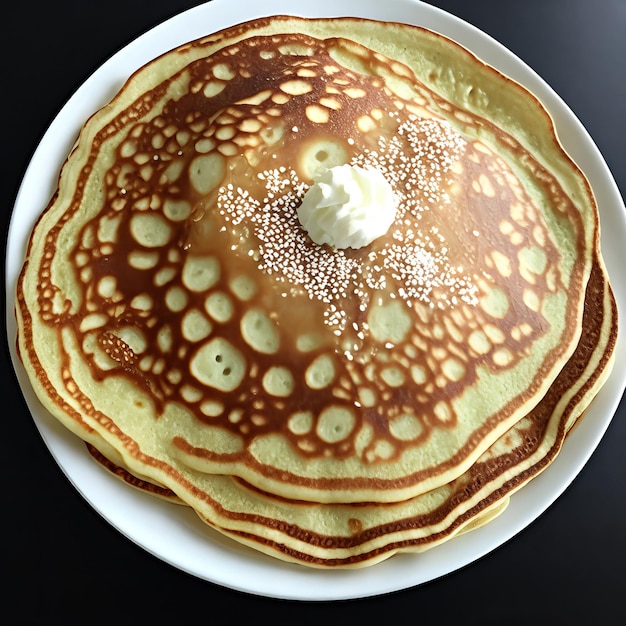 Ein Teller mit leckeren Pfannkuchen