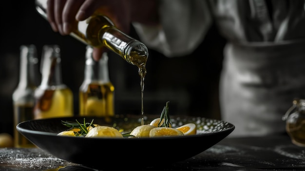 ein Teller mit Lemon und Zitronen