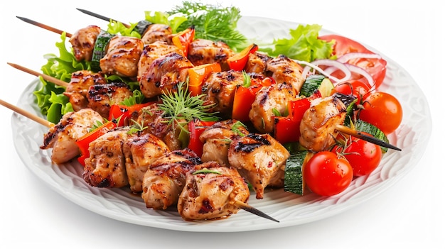 ein Teller mit Tomaten- und Salatsalat