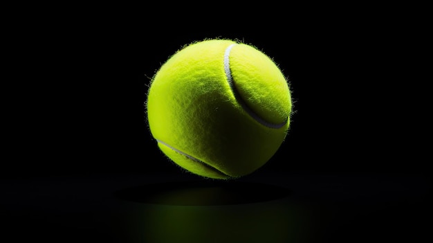 ein Tennisball mit dem Wort Tennis auf der Unterseite.