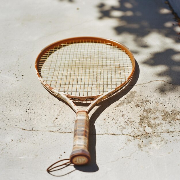 ein Tennisschläger mit einem Griff, auf dem steht no quote