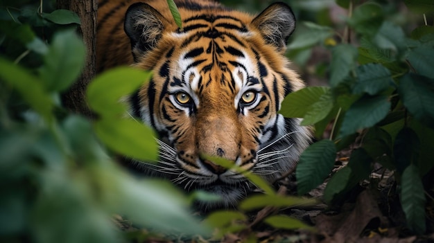 Ein Tiger im Dschungel