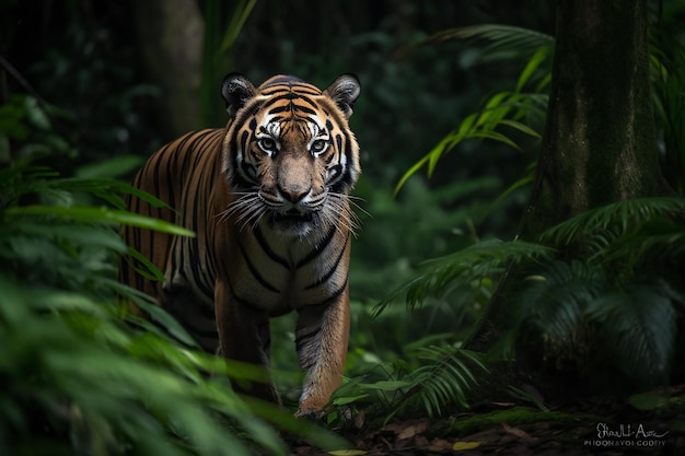 Ein Tiger im Dschungel