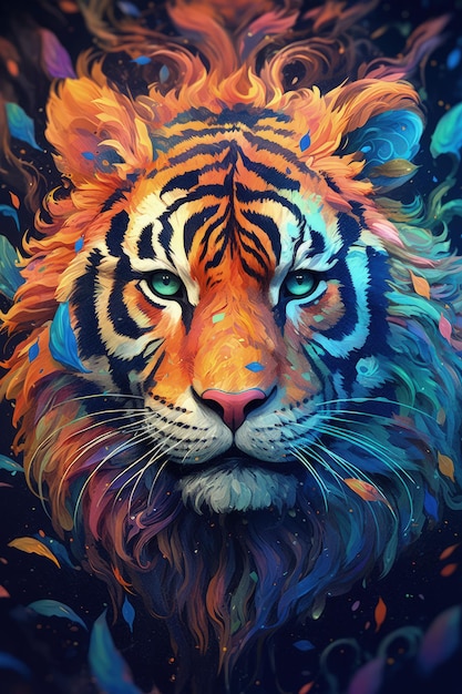 Ein Tiger mit einem blauen Auge