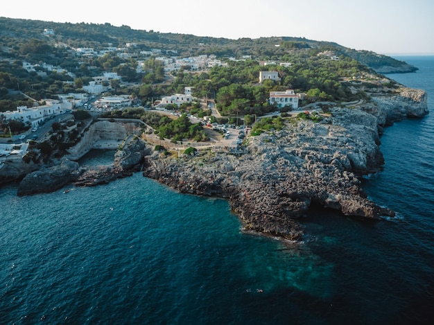 Ein toller Blick auf Marina di Novaglie in Apulien