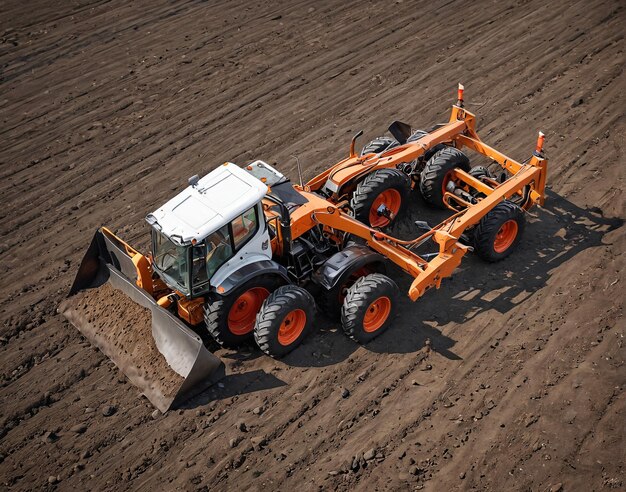 ein Traktor auf einem Feld