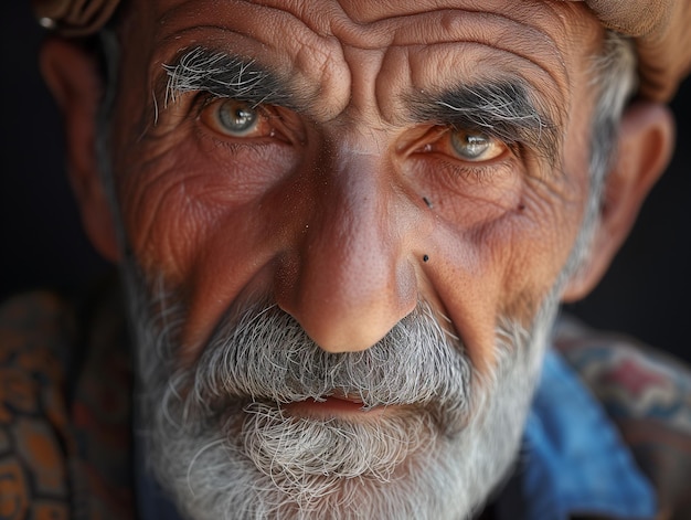 Foto ein türkischer mann mit glanz in den augen