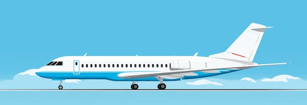 Ein Verkehrsflugzeug auf einer Start- und Landebahn