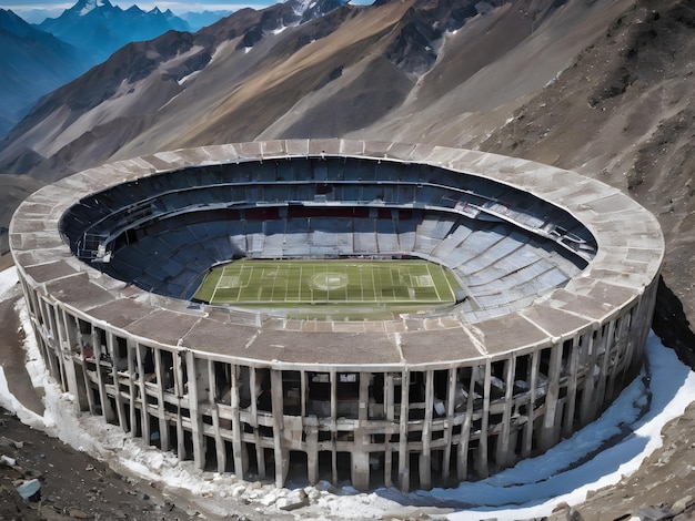 Ein verlassenes Fußballstadion