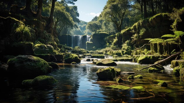 Ein versteckter Wasserfall inmitten einer wunderschönen Wildnis
