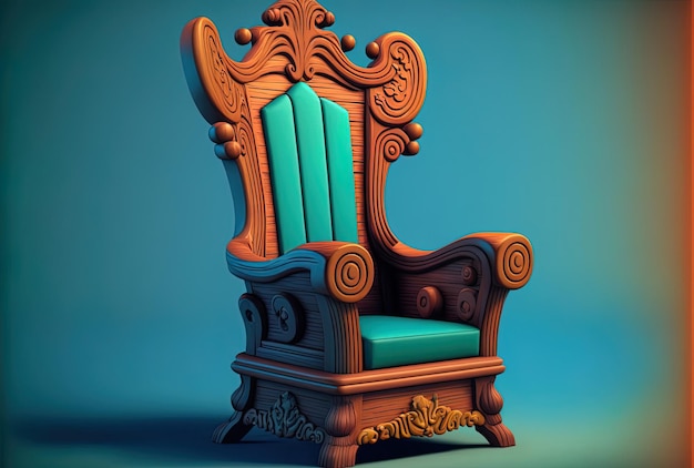 Ein Vintage-Sessel aus Holz