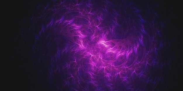 Ein violetter Lichtball in einem dunklen Raum mit violettem Hintergrund.