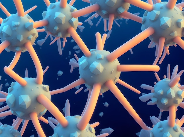 Ein visuell anschauliches und detailliertes Bild der von Ai erzeugten Krebszellen