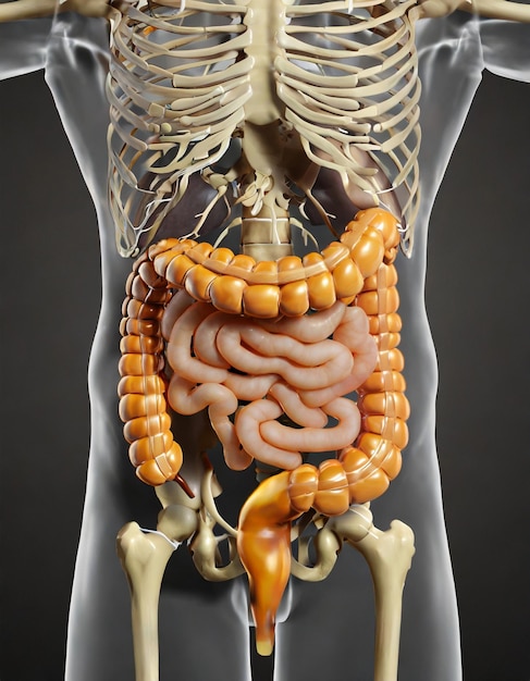 Foto ein visueller leitfaden zur anatomie des menschlichen verdauungssystems