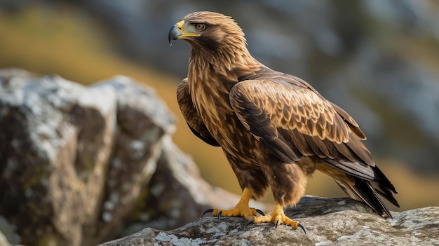 Ein Vogel, der auf einem Felsen steht