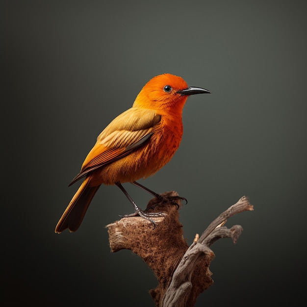 Ein Vogel im Baum im Wald