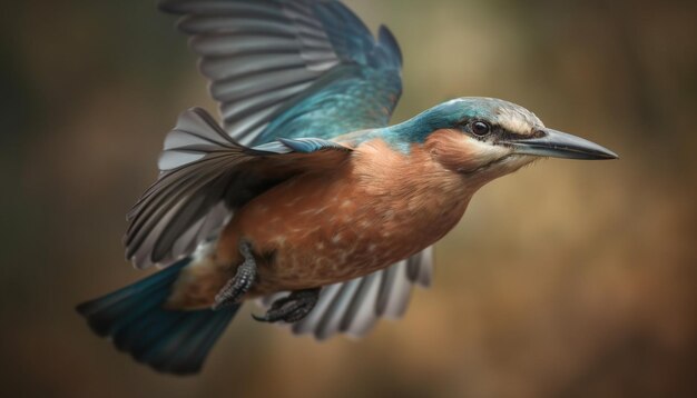 Ein Vogel mit blauen Flügeln und ein grüner Vogel mit blauem Kopf und blauem Schwanz fliegen in der Luft.