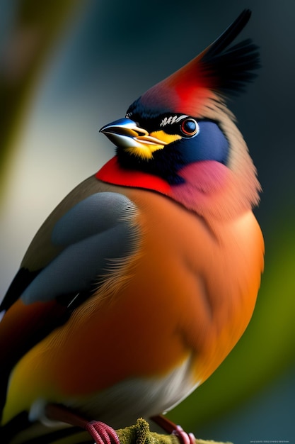 Ein Vogel mit rotem Kopf und einem schwarzen Kopf mit rotem Kamm.