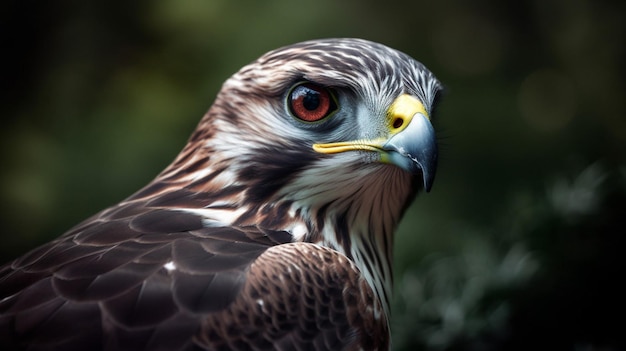 Ein Vogel mit roten Augen