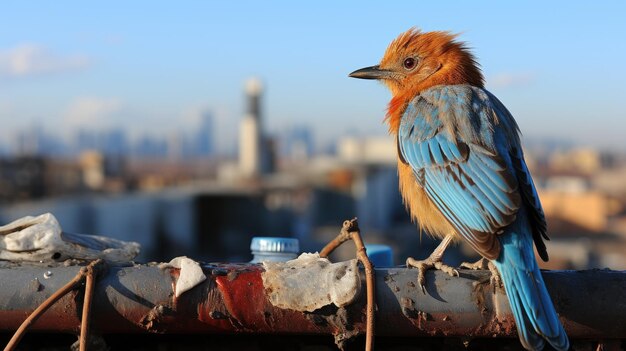 ein Vogel sitzt auf einem Baumzweig