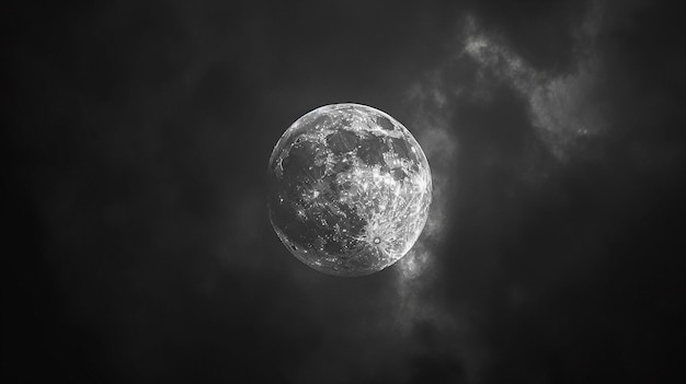 ein Vollmond am Nachthimmel