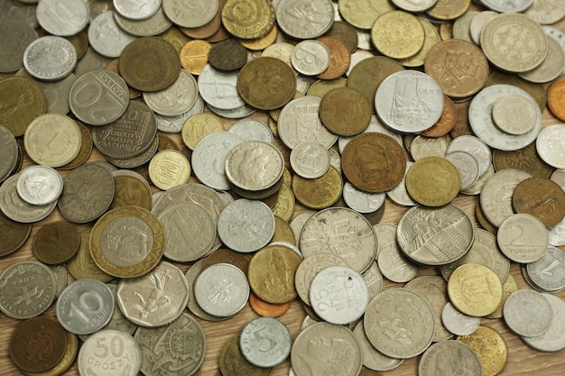Foto ein vollständiger bildbild von münzen