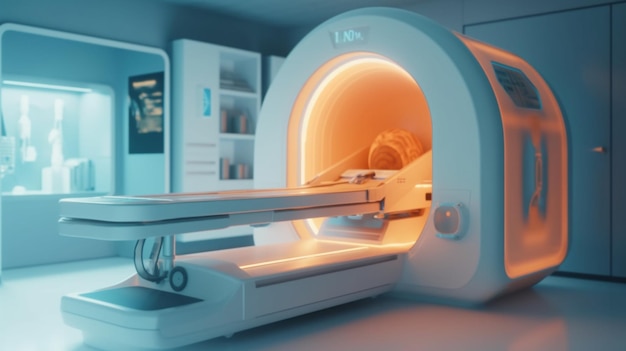 Ein von Ai erzeugtes, realistisches und futuristisches medizinisches MRT-Magnetbild
