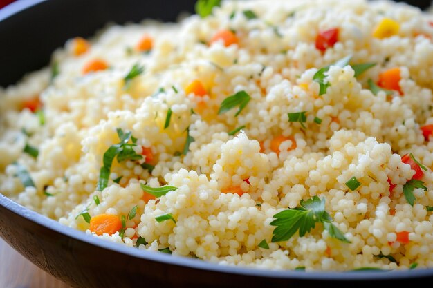 Foto ein vorgeschmack auf die königliche couscous-symphonie