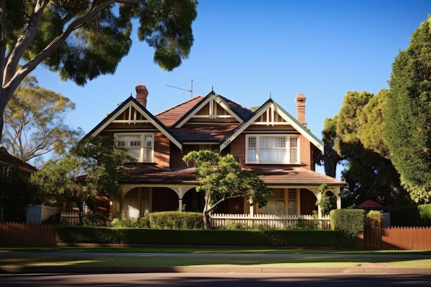 Ein vorstädtisches Haus im Federation-Stil in Sydney, New South Wales, Australien