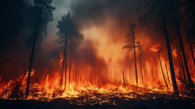 Ein Waldbrand brenntGenerative KI