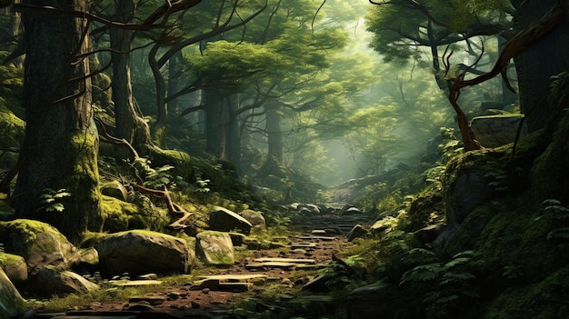 ein Waldweg im Wald
