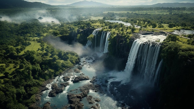 Ein Wasserfall mitten im Wald