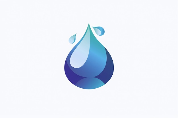 ein Wassertropfen, der blau und lila ist