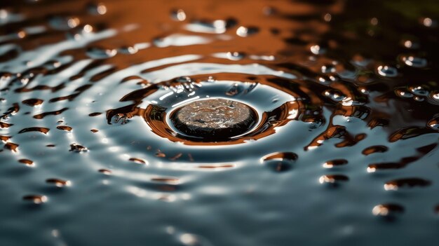 Ein Wassertropfen in einem See