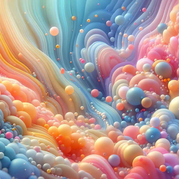 Ein weicher pastellfarbener abstrakter Hintergrund einer farbenfrohen Flüssigkeit