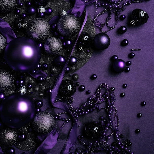 Ein weihnachtlicher Hintergrund aus Violett mit Schwarz als Primärfarbe
