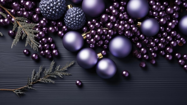 Ein Weihnachtshintergrund aus Violett mit Schwarz als Hauptfarbe