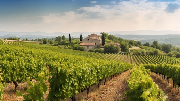 Ein Weinberg in der Provence