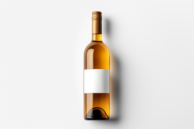 Ein Weinflaschenmodell auf weißem Hintergrund