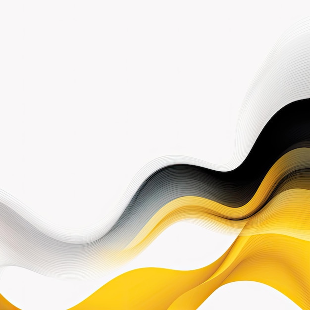 Ein weiß-gelber Hintergrund mit einem schwarz-gelben Wellendesign.